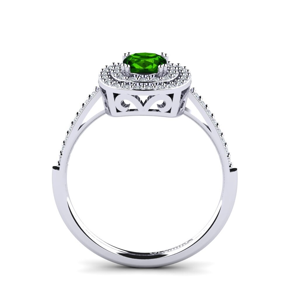 Green Tourmaline Engagement Ring Izamary