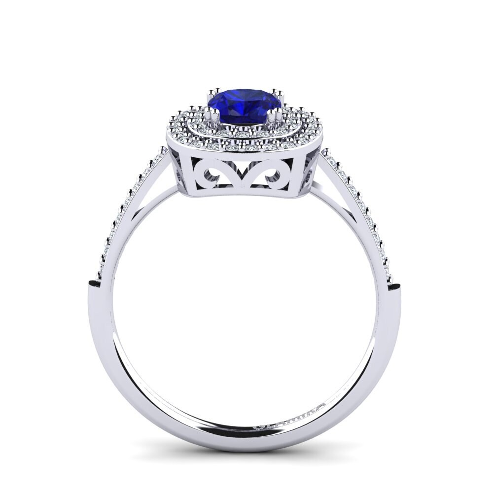 Sapphire (Lab Created) Engagement Ring Izamary