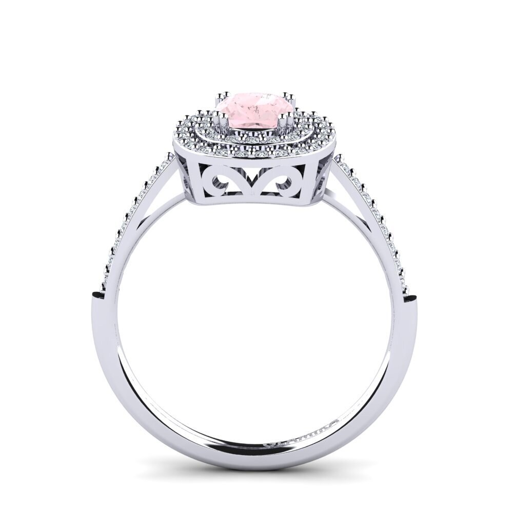 Rose Quartz Engagement Ring Izamary