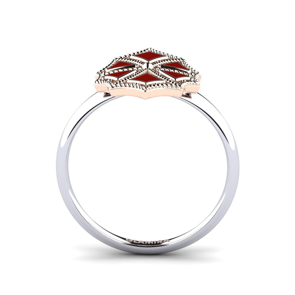 375 Rot & Weißgold Ring Izmitello