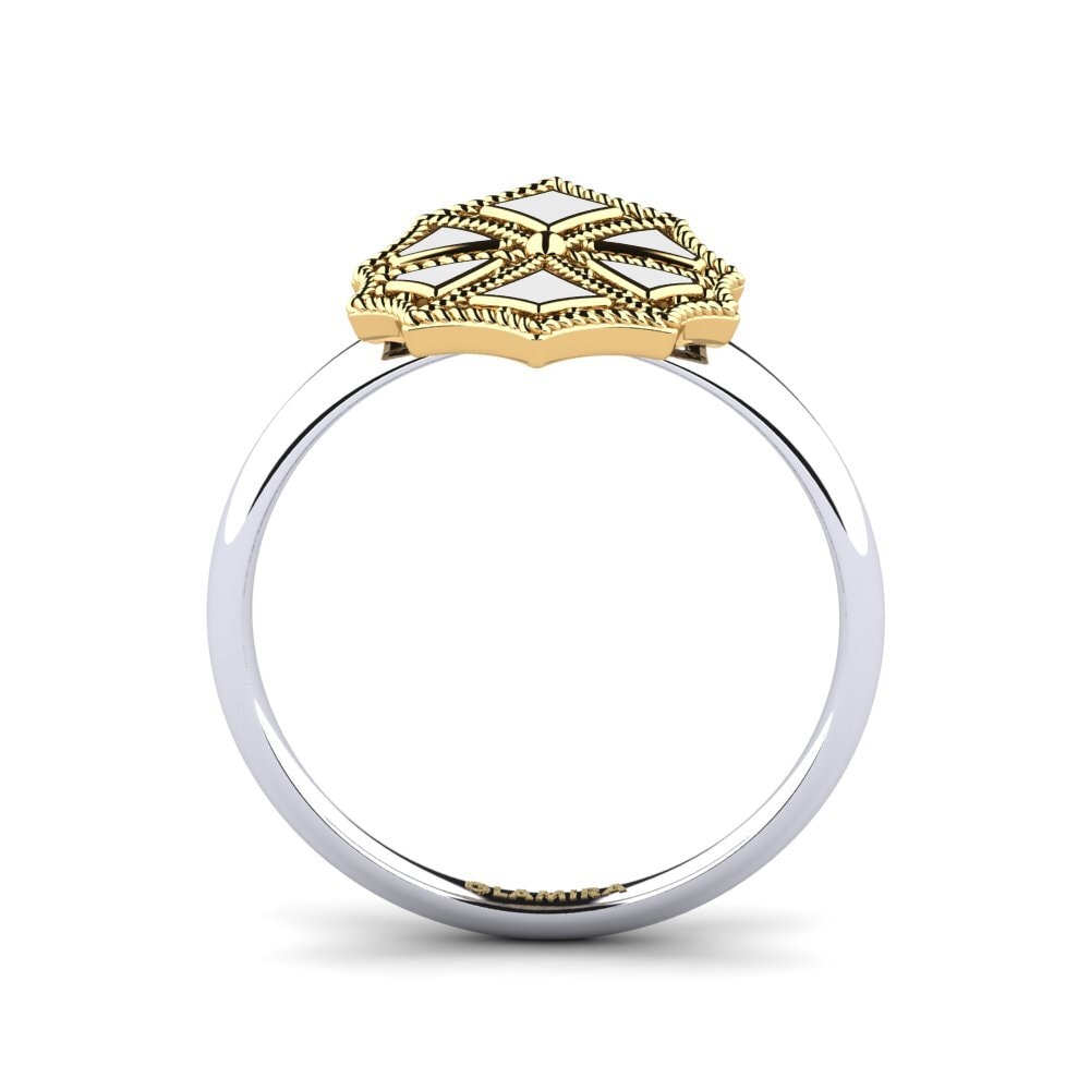 Or Jaune & Blanc 14k Bague Izmitello