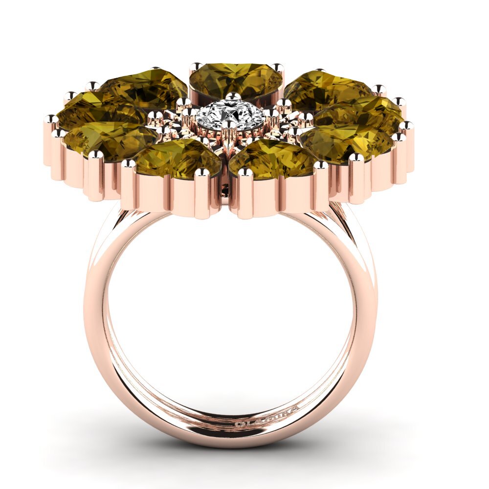 Corazón Circón Marrón Anillo Jackmason