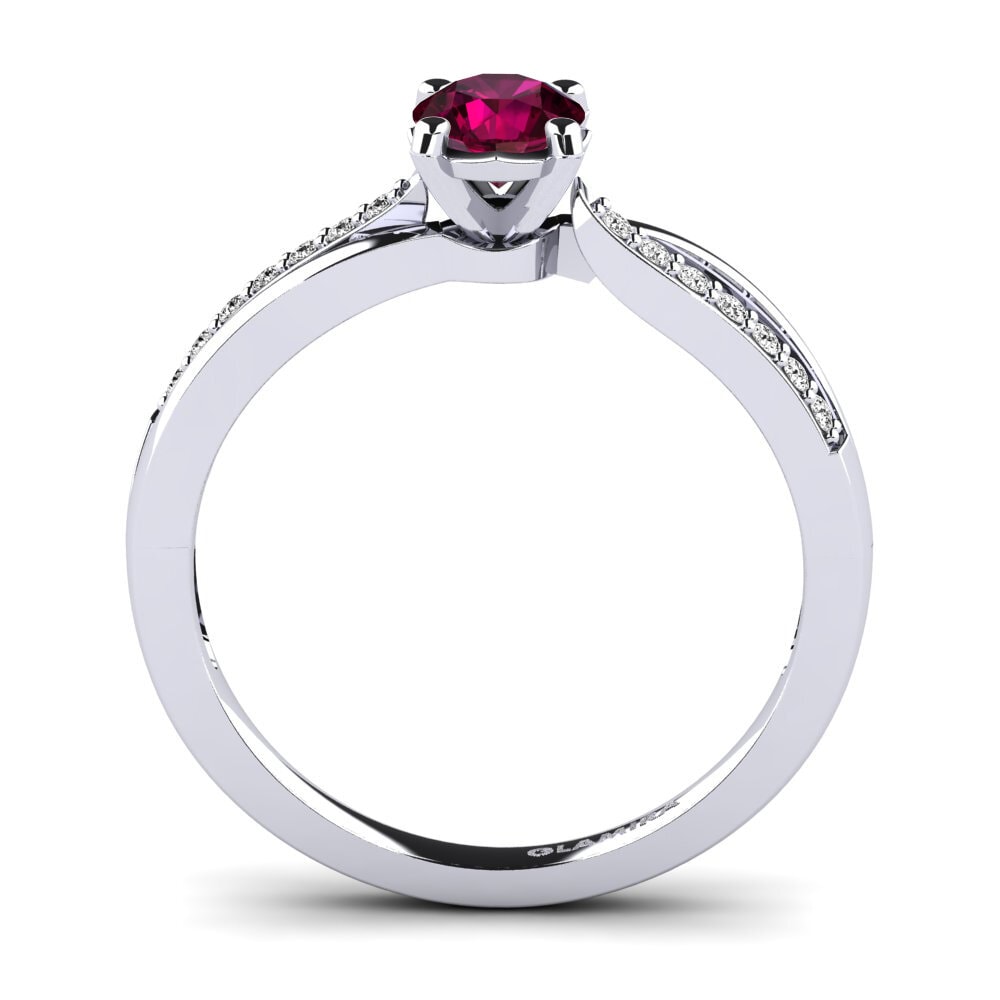 Granate Rhodolite Anillo de compromiso Jade 0.5crt