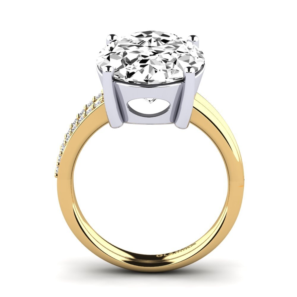 18k Oro Amarillo/Blanco Anillo Jadora