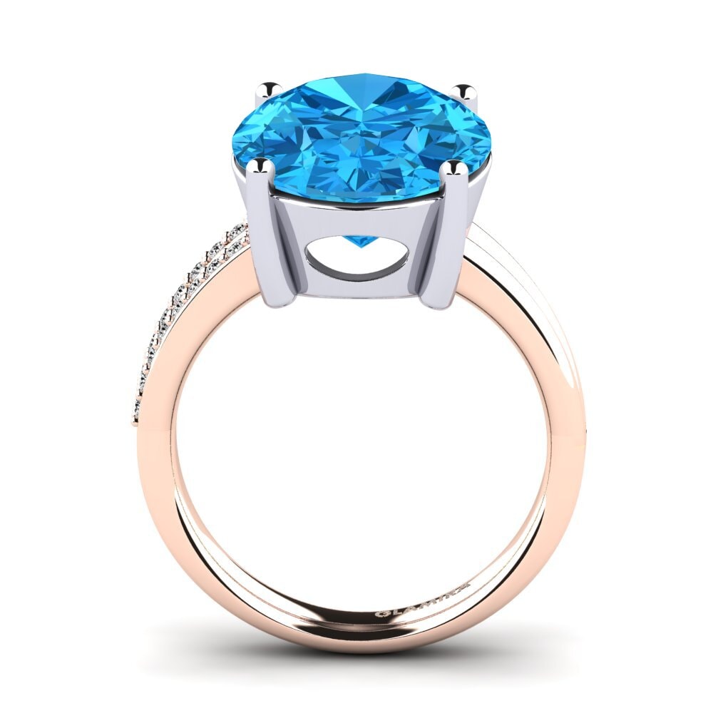 Topacio azul Anillo Jadora