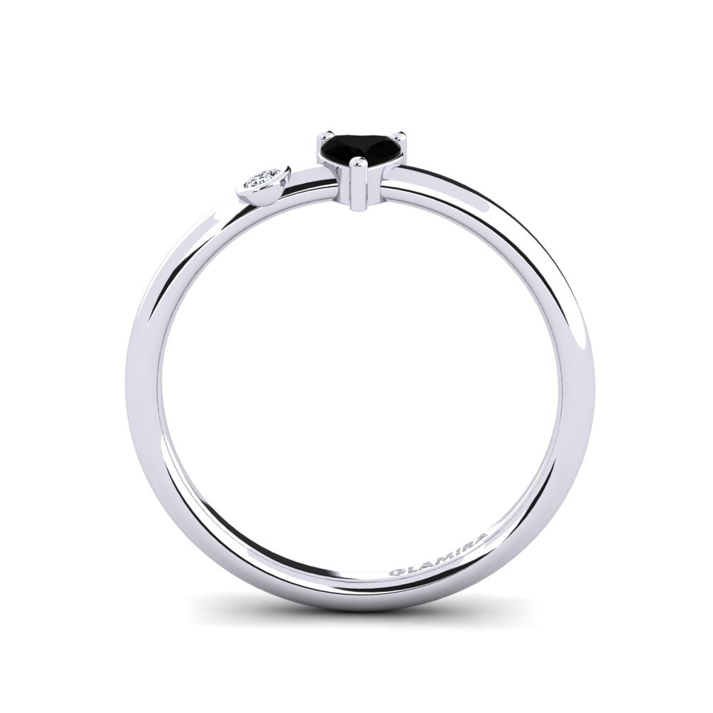 Diamante Negro Anel Feminino Jakanis