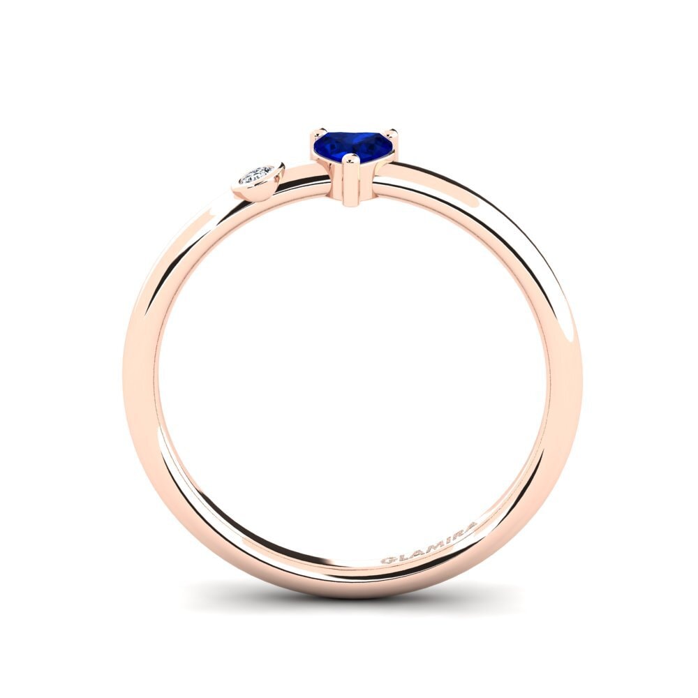 14ct Rose Gold Sapphire Women's Ring Jakanis