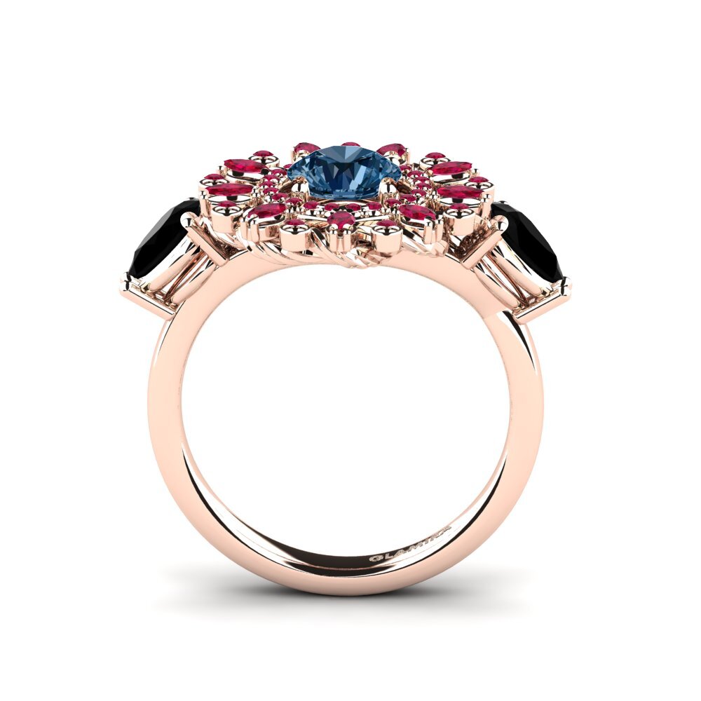 Blue Diamond Engagement Ring Janeiro