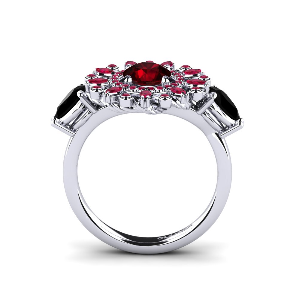 14k White Gold Engagement Ring Janeiro