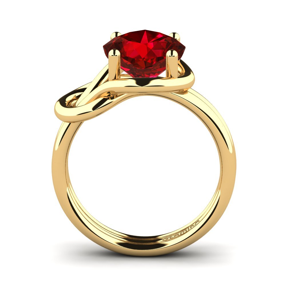 Red Zirconia Engagement Ring Janessa