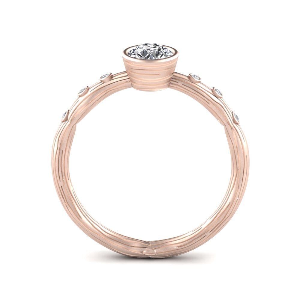Jani Rind Engagement Ring Jani in 0.5 Carat Round cut 9ct Rose Gold Diamond free ...
