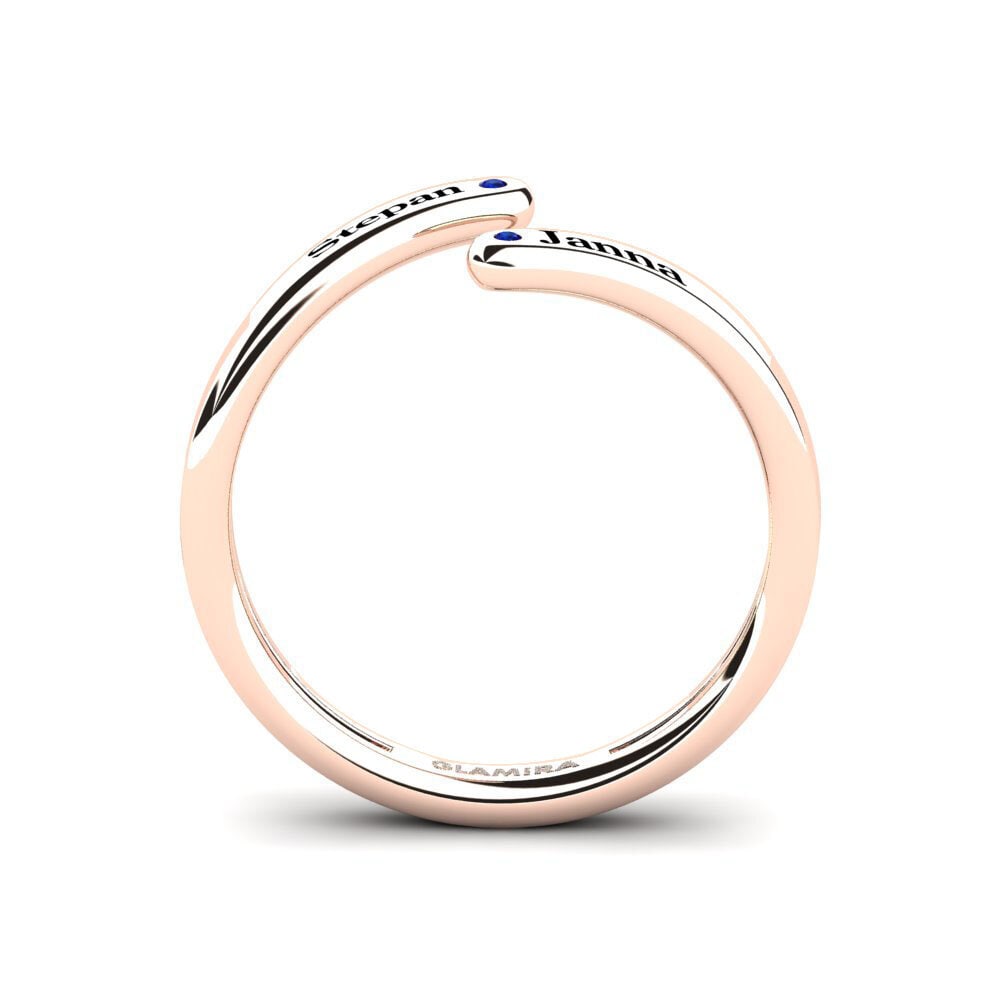 14ct Rose Gold Sapphire Ring Janna