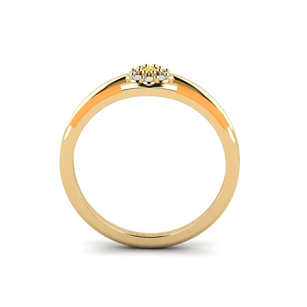 Gelber Saphir Ring Jautri
