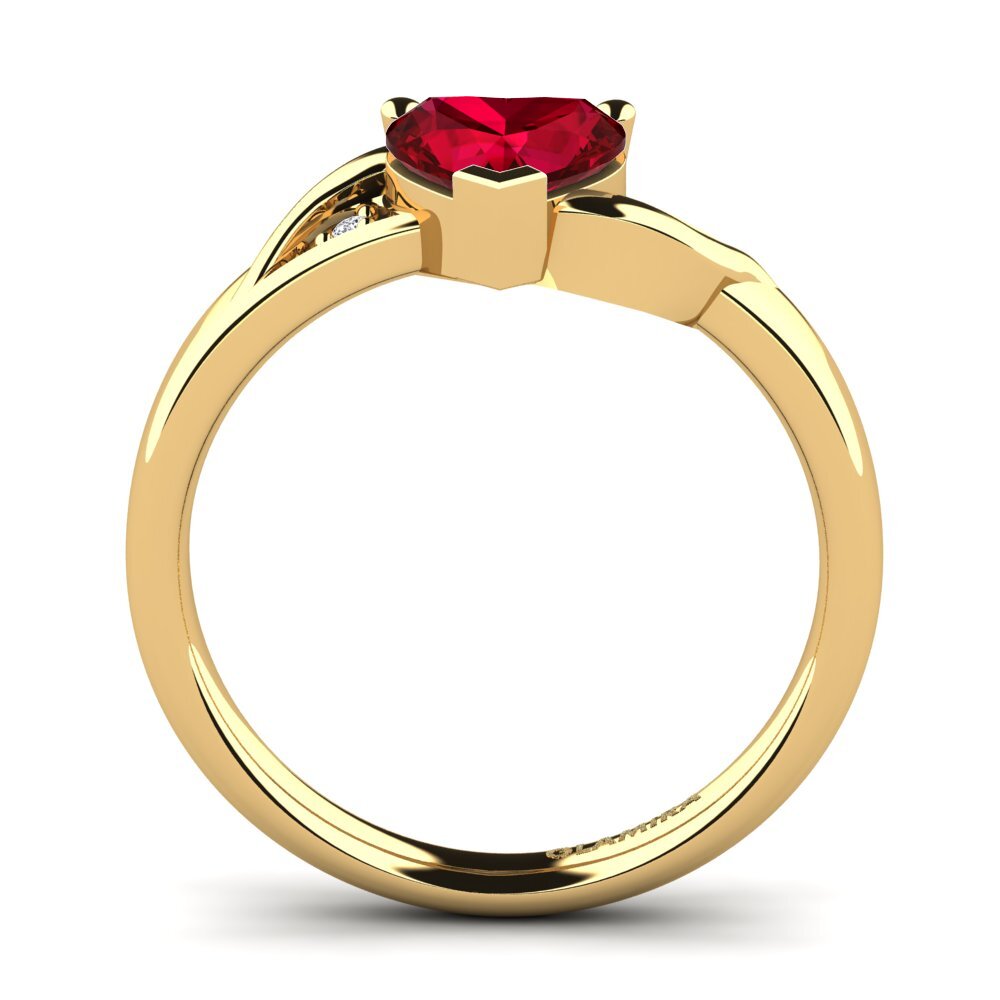 Red Zirconia Engagement Ring Jayda