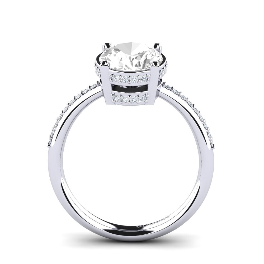 9k White Gold White Topaz Engagement Ring Jayssie