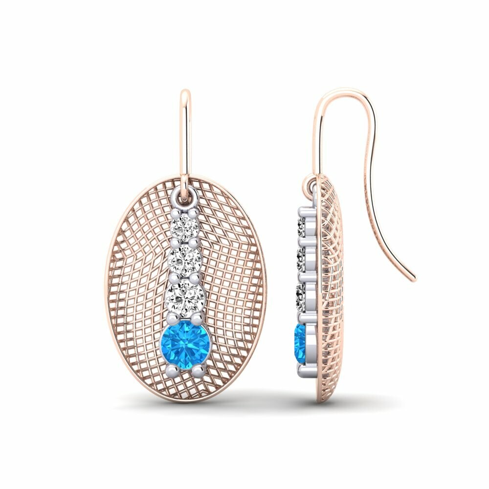 Topacio azul Pendiente de mujer Jeanelle