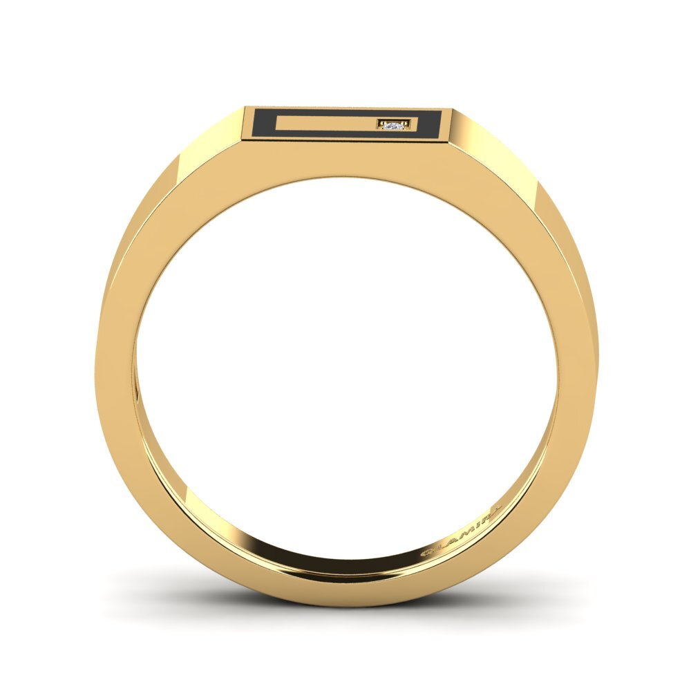 14k Oro Amarillo Anillo de Hombre Jefferson