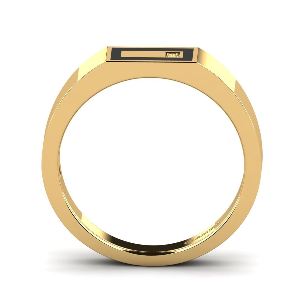 9ct Yellow Gold Yellow Sapphire Men's Ring Jefferson