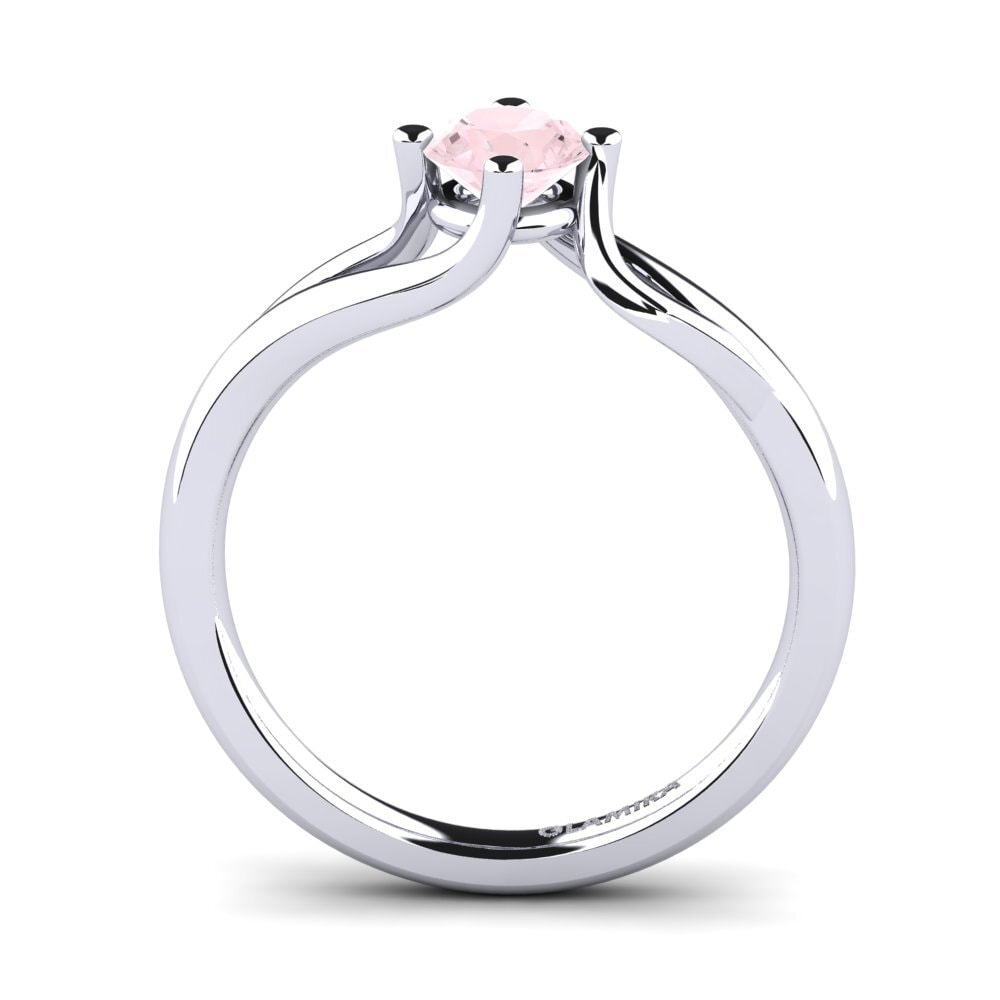 Rosenquarz Verlobungsring Jeffrey 0.5 crt