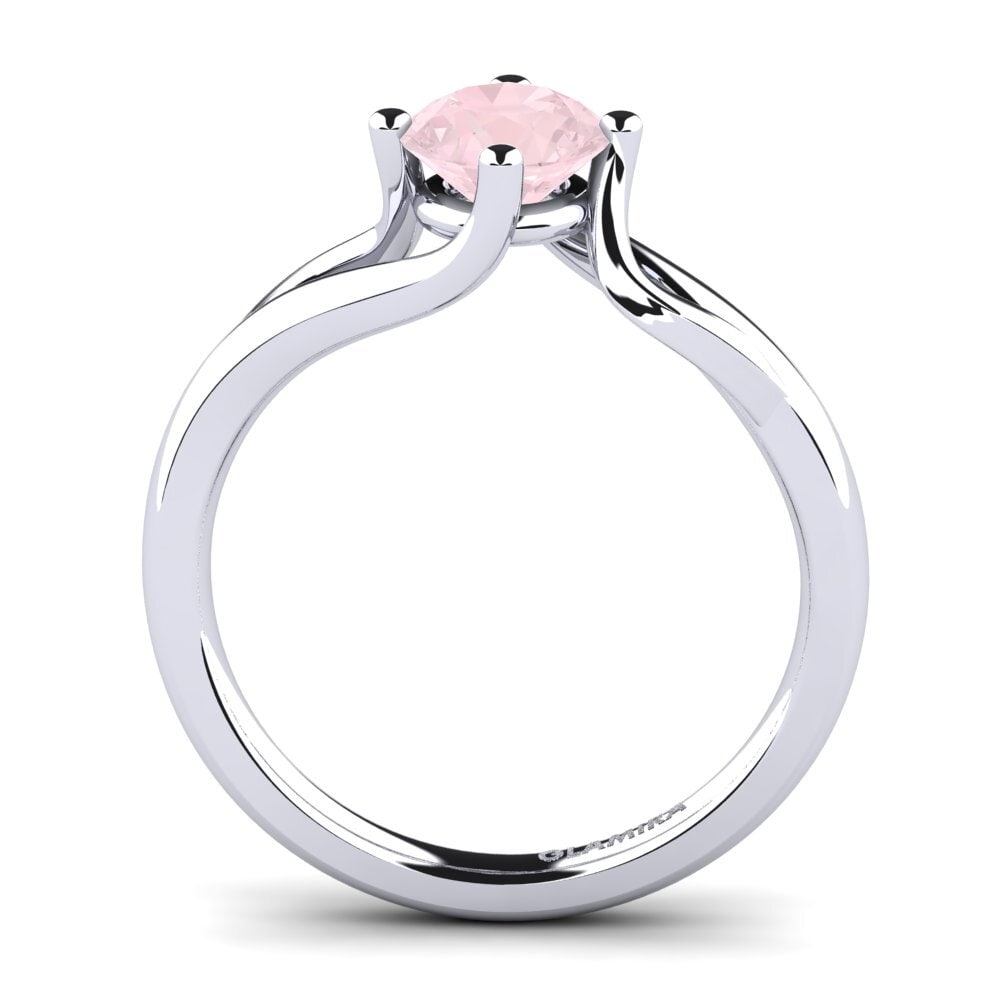 Rosenquarz Verlobungsring Jeffrey 0.8 crt