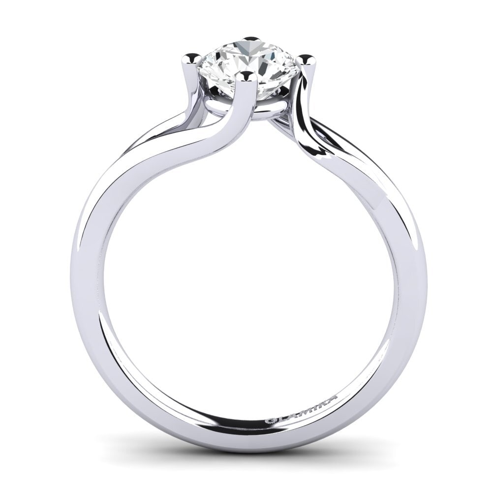 Weißer Zirkon Verlobungsring Jeffrey 0.8 crt