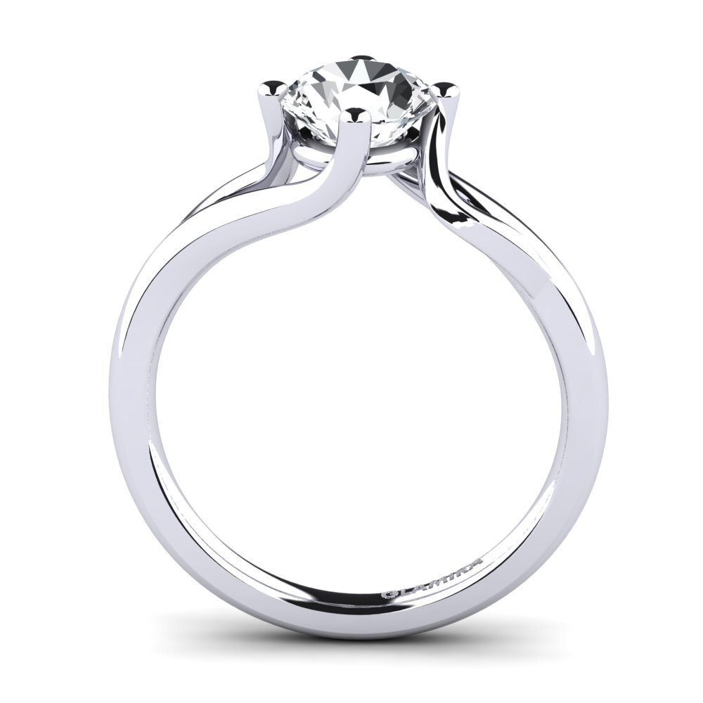 Weißer Zirkon Verlobungsring Jeffrey 1.0 crt