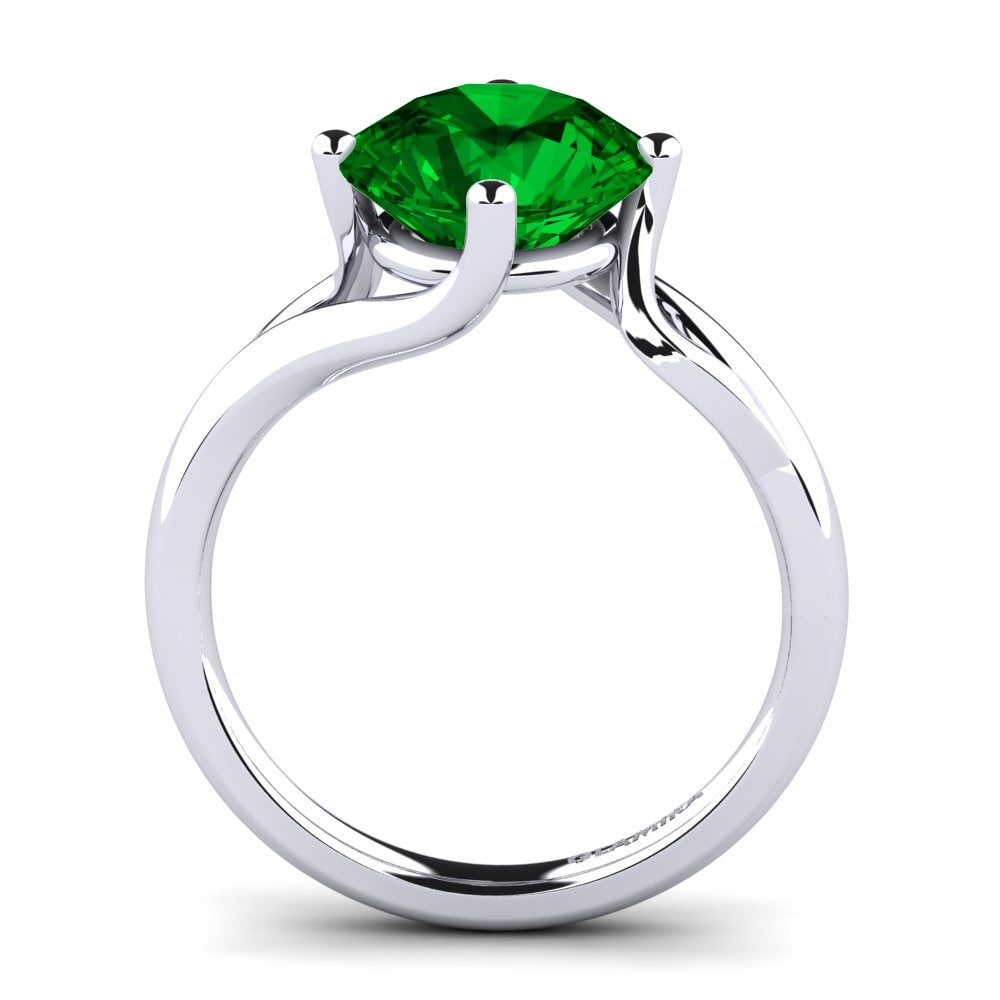 Green Zirconia Engagement Ring Jeffrey 3.0 crt