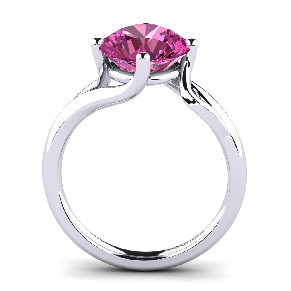粉色黃玉 訂婚戒指 Jeffrey 3.0 crt