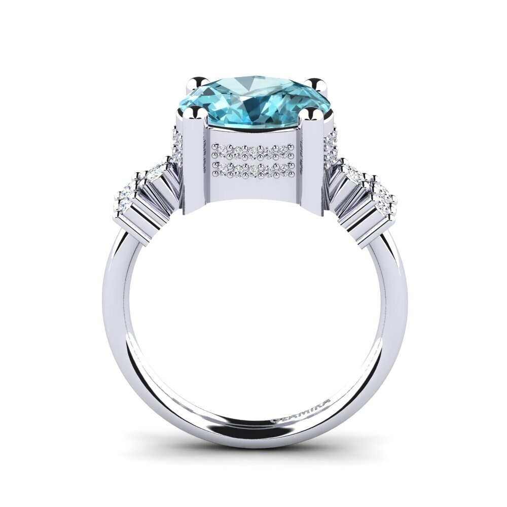 Blue Zircon Engagement Ring Jemelia