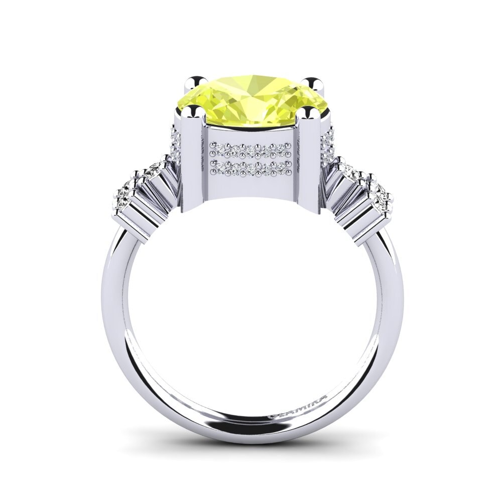 Lemon Quartz Engagement Ring Jemelia