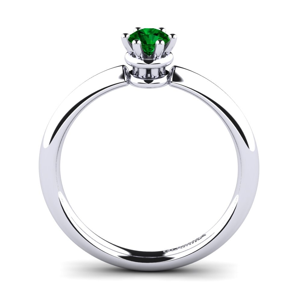 Green Zirconia Engagement Ring Jemma
