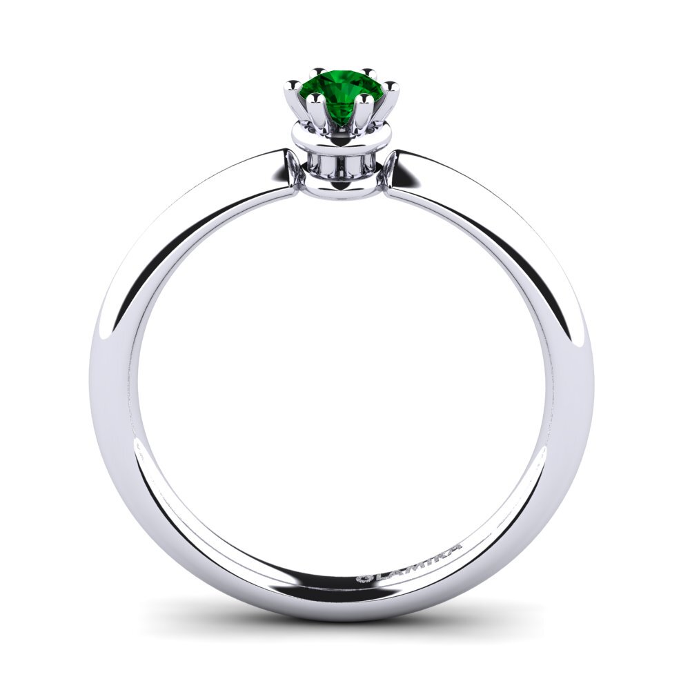 Green Zirconia Engagement Ring Jemma 0.16 crt
