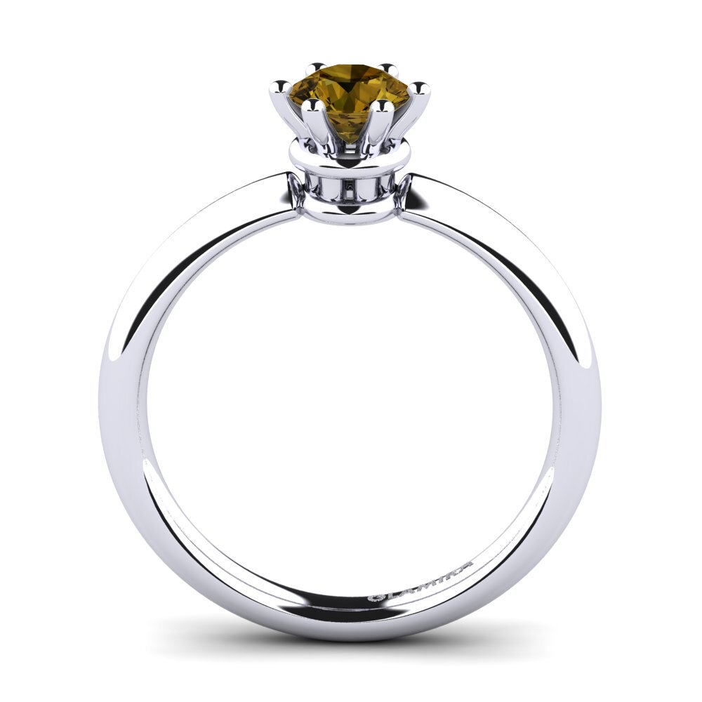 Zircão Castanha Anel de Noivado Jemma 0.5 crt