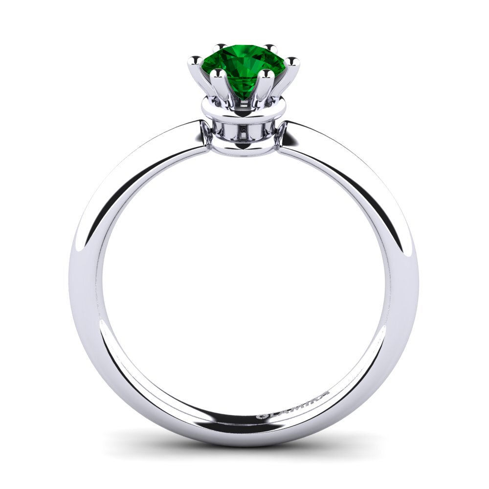 Green Zirconia Engagement Ring Jemma 0.5 crt