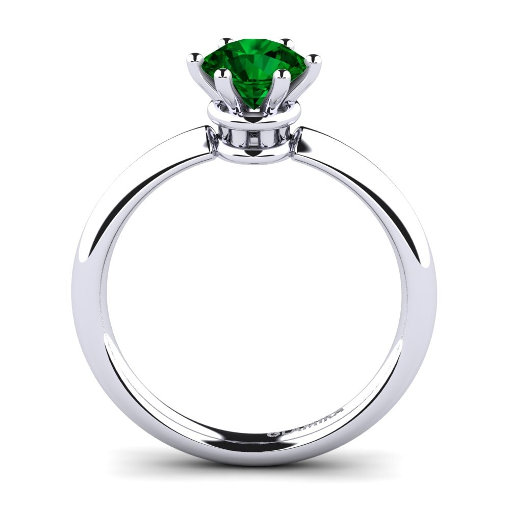 Green Zirconia Engagement Ring Jemma 0.8 crt
