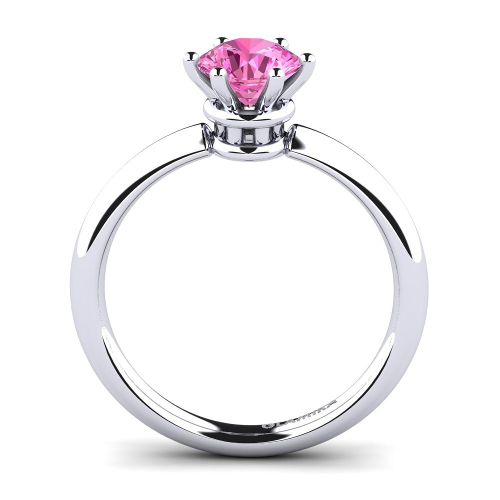 粉色黃玉 訂婚戒指 Jemma 0.8 crt