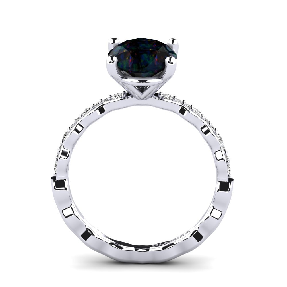 Black Opal Engagement Ring Jenaira