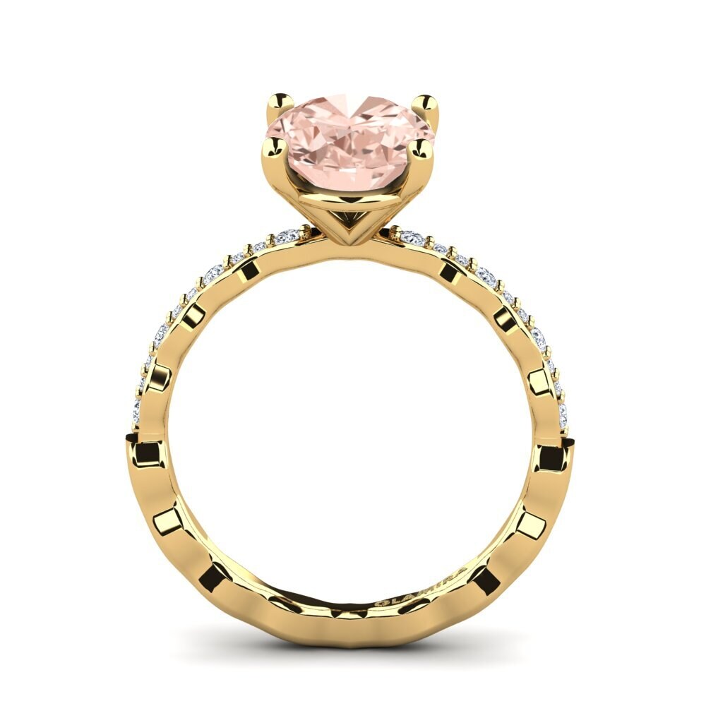14ct Yellow Gold Morganite Engagement Ring Jenaira