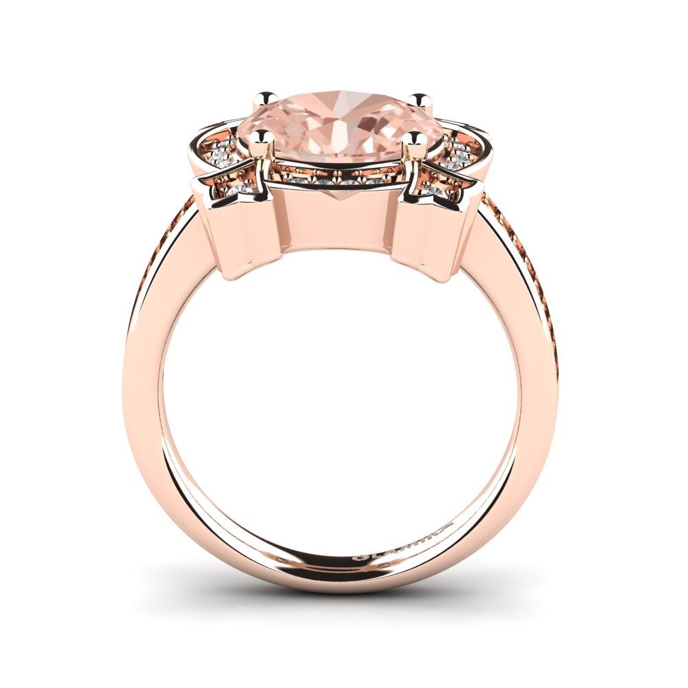 18k Oro Rosa Anillo de compromiso Jenavecia