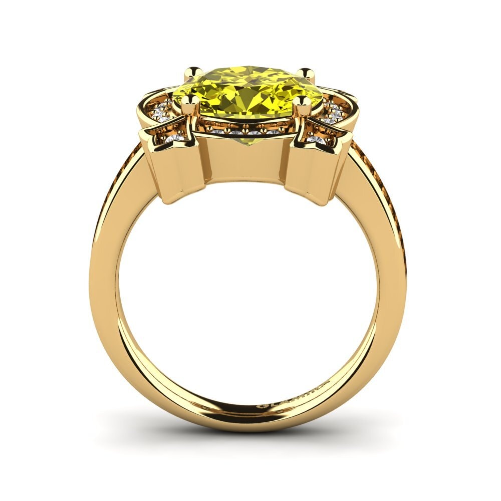 14k Oro Amarillo Anillo de compromiso Jenavecia