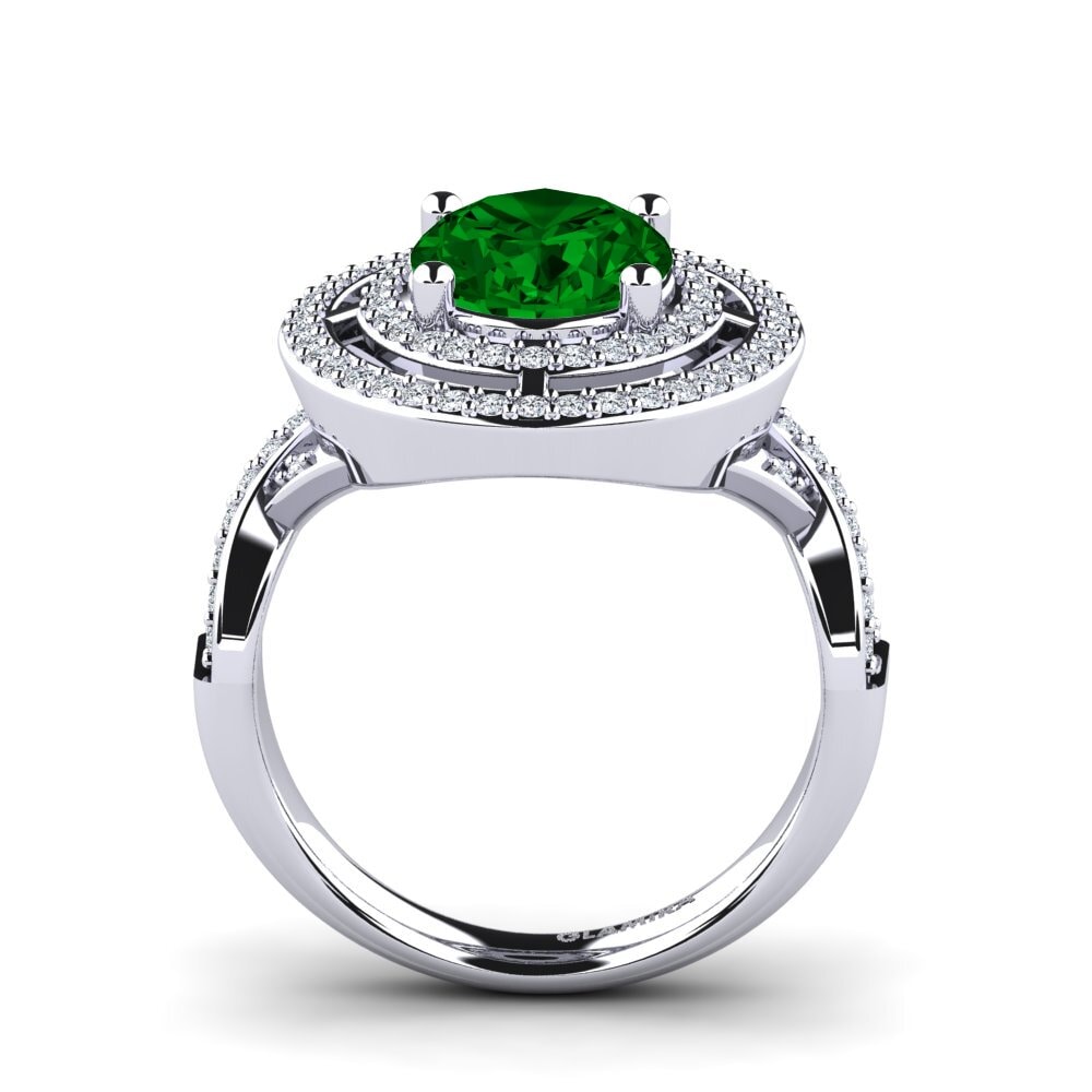 Green Zirconia Engagement Ring Jendaya