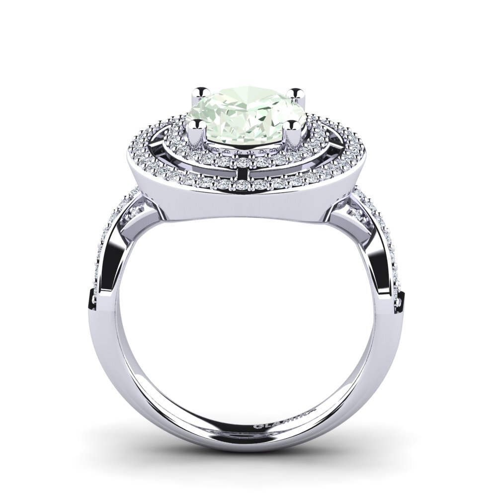 Green Amethyst Engagement Ring Jendaya