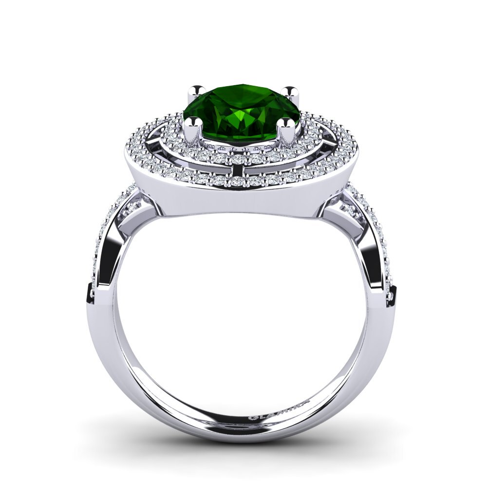 Green Tourmaline Engagement Ring Jendaya