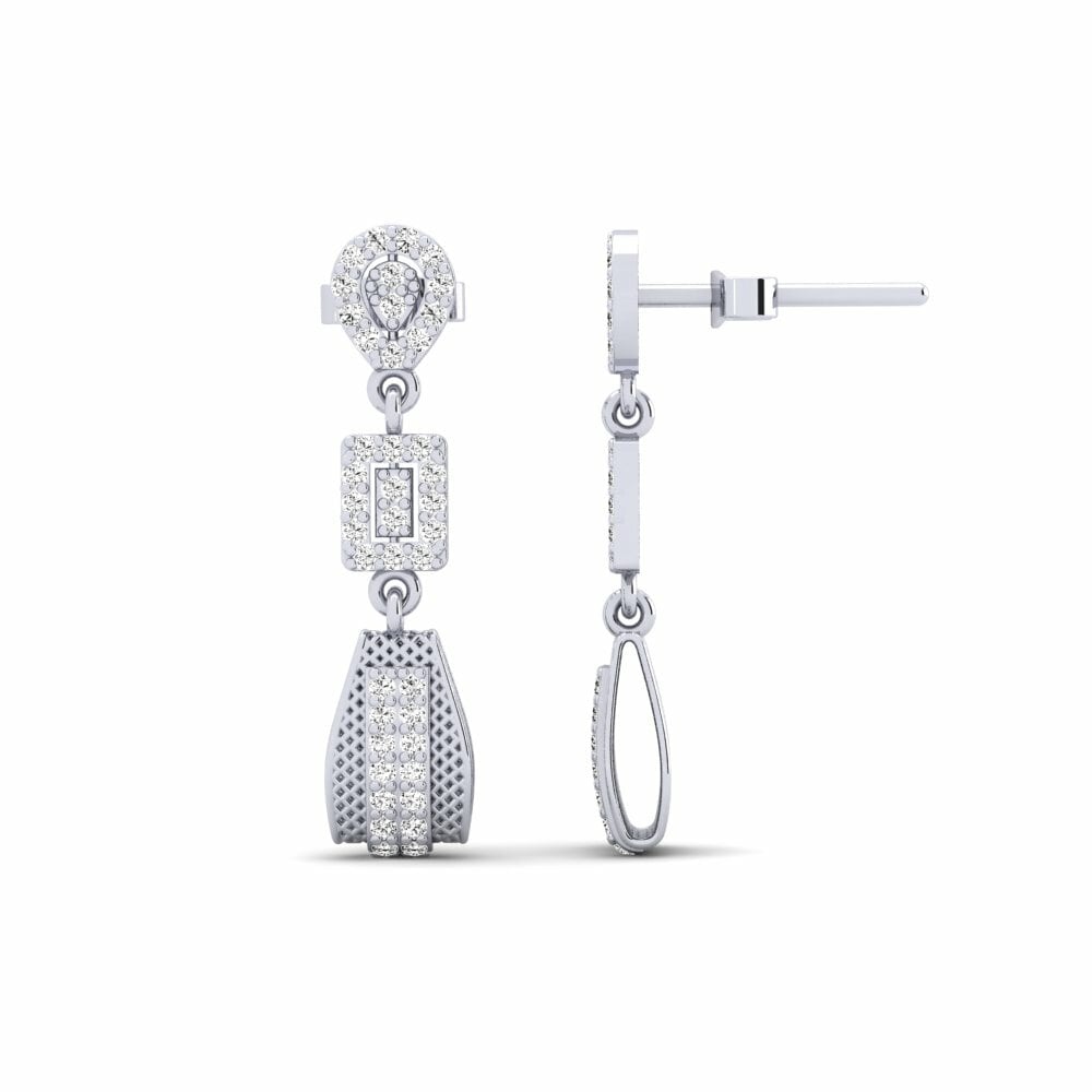 Moissanite Boucle d'oreille femme Jenelle