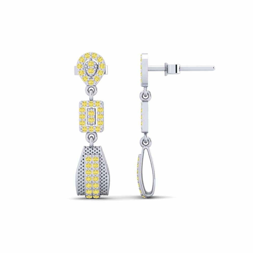 Boucle d'oreille femme Jenelle Saphir Jaune