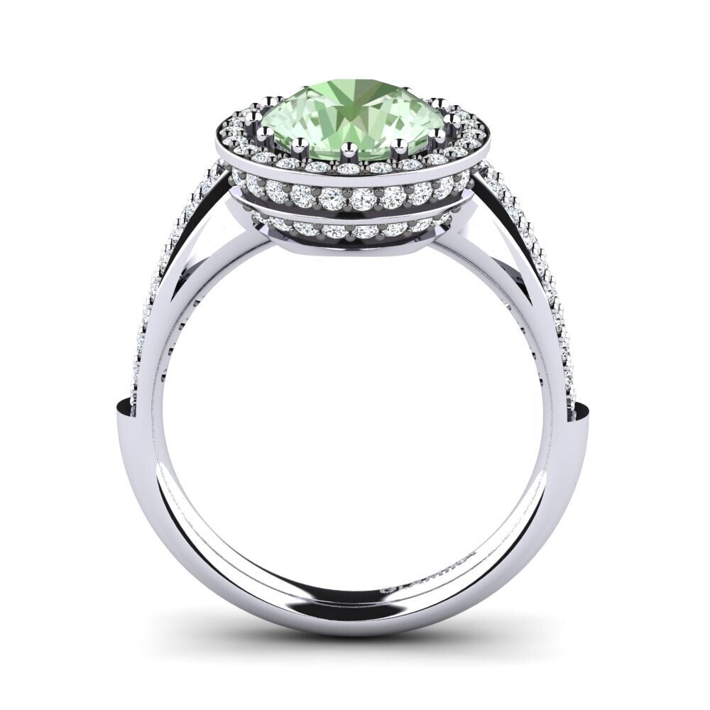Green Amethyst Engagement Ring Zebo