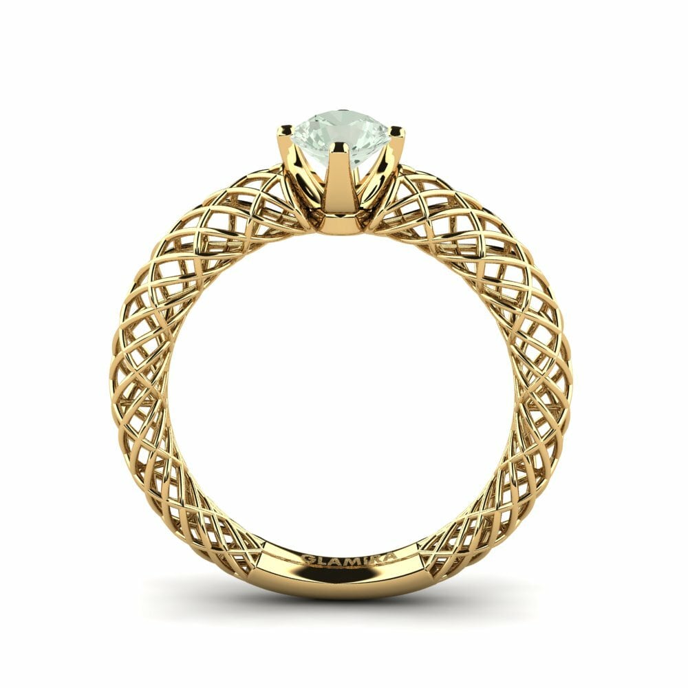 Amatista verde Anillo de compromiso Jennie