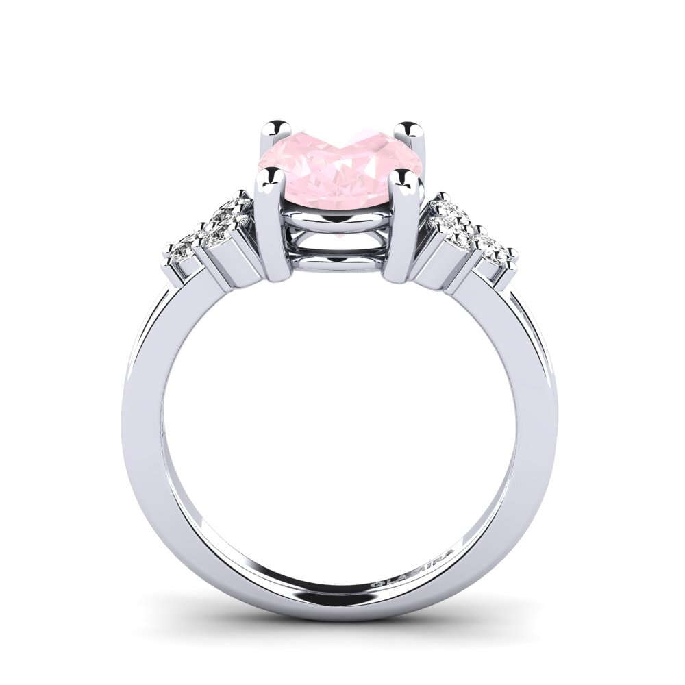 Cuarzo rosa Anillo de compromiso Jennivie