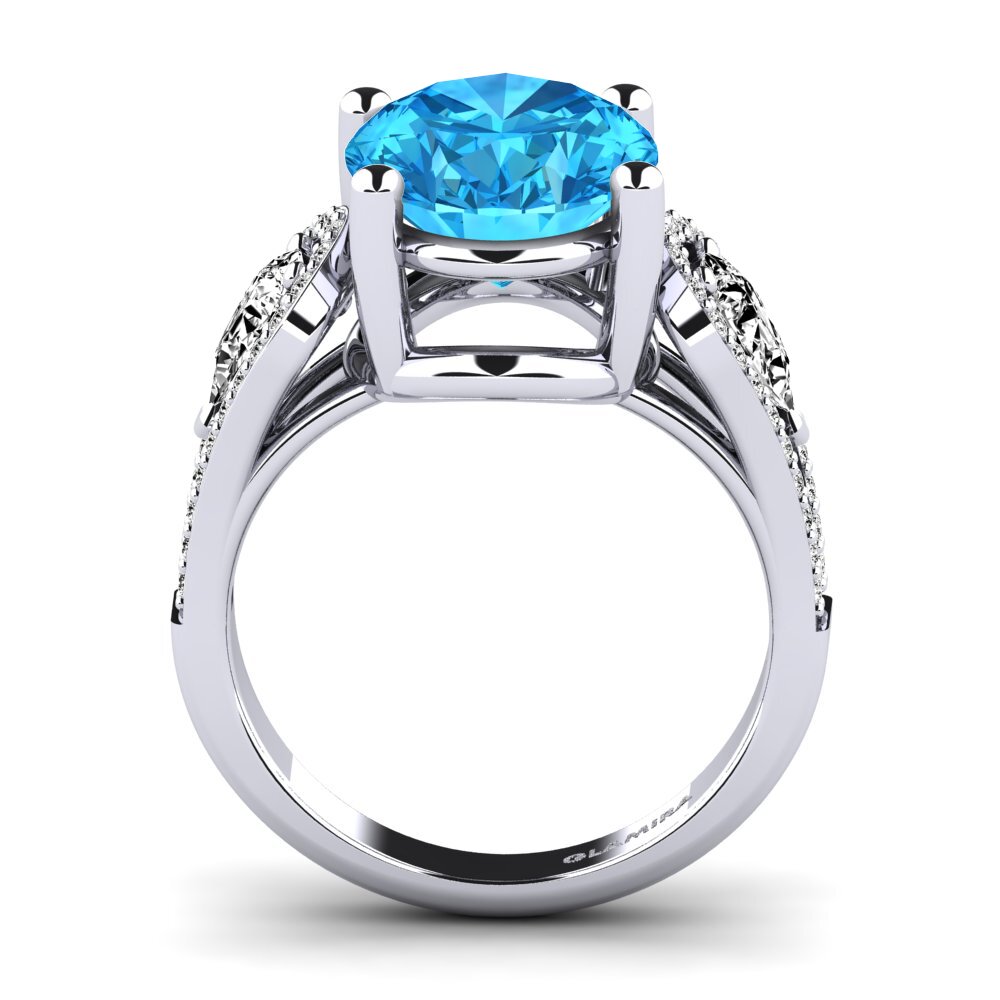 Topacio azul Anillo Jensina