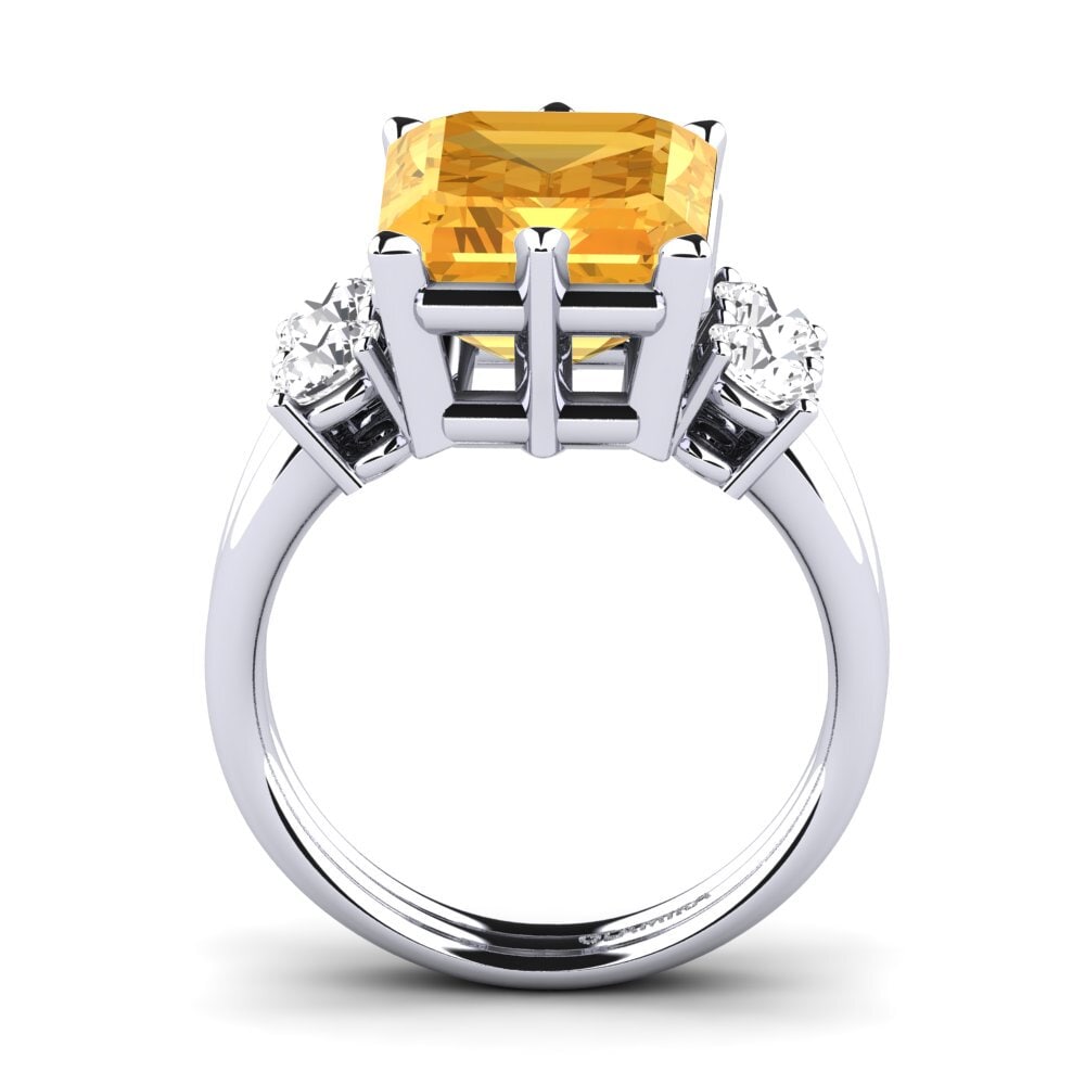 White Silver Ring Jensine